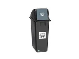 Afvalverzamelaar v. restafval,1x58l,HxBxD 810x335x460mm,romp PP zwart