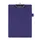 Klembord Quantore A4 staand PVC blauw met 100mm klem + penlus