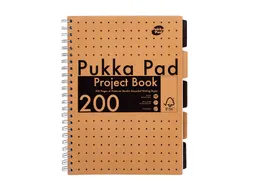 Projectboek Pukka Pad Kraft A4 lijn 5-tabs 200 pagina's 80gr