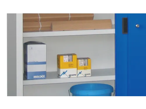 Stalen bodem,v. schuifdeurkast,BxD 750x500mm,draagverm. 80kg,RAL2004