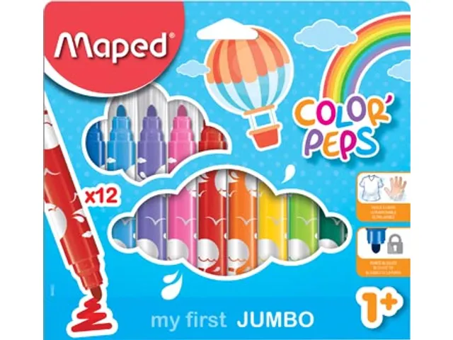 viltstift Color'Peps Jumbo Early Age 12 stuks