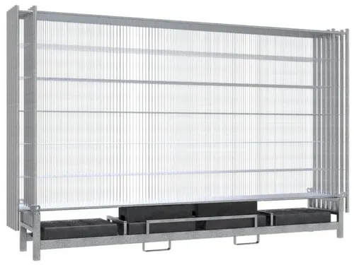 set afzethekken,10hekelementen,10voetplaten,HxB 2000x3500mm