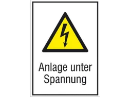 waarschuwings-combibord,v. binnen/buiten,Installatie onder spanning