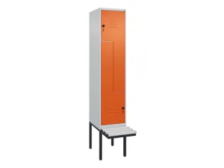 Z-garderobekast,HxBxD 2120x400x815mm,2vak,vak B 400mm,draaigrendel - 1