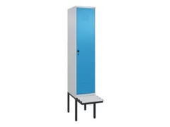 locker met bank,HxBxD 2120x400x815mm,1vak,vak B 400mm,draaigrendel