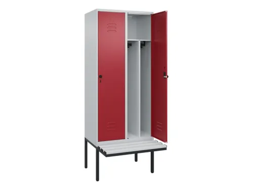 locker voor scheiding van kleding,HxBxD 2120x800x815mm,2vak