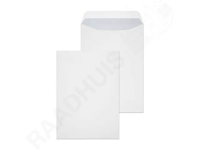 Akte Envelop Raadhuis 220x312mm EA4 Wit Gegomd 120gr Doos 250 Stuks