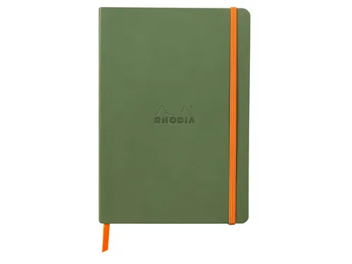 Notitieboek Rhodia A5 lijn 80 vel 90gr saliegroen