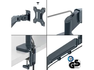 Monitorarm Leitz Ergo ruimtebesparend enkel donkergrijs - 7