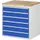 ladekast 825x770x650mm 6laden cilinderslot RAL7035 RAL5010 beuken