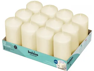 Kaars Stomp 7x13cm Ivoor 43u tray 12 stuks - 1