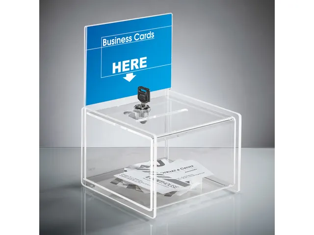 Urne Sigel transparent avec serrure 15x22x15mm + fente