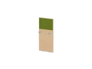 baliepaneel,v. bureau,aanbouw links,B 600mm,NE-esdoorn,BN7048-groen - 1