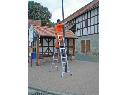 multifunctionele telescoopladder,4x5,sporten,balk L 5,35m,aluminium