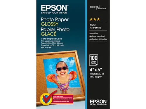 C13S042548 Epson Fotopapier 10x15cm 200 Gram Glossy 100 Vel
