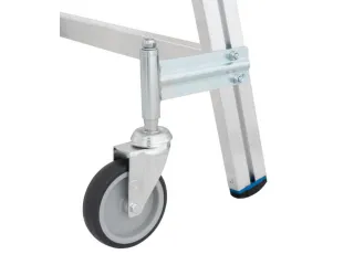bordestrap,verrijdbaar,bordes H 1,45m,2x6treden,aluminium,4zwenkwielen - 6