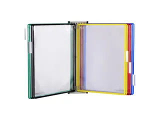 Zichtpanelensysteem wand Tarifold magnetisch A4 10 tassen assorti - 1