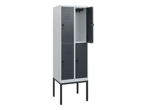 dubbeldekse locker,HxBxD 1950x600x500mm,2x2vak.,vak B 300mm