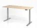 Bureau assis-debout électrique 640-1290x1800x800mm chêne/argenté