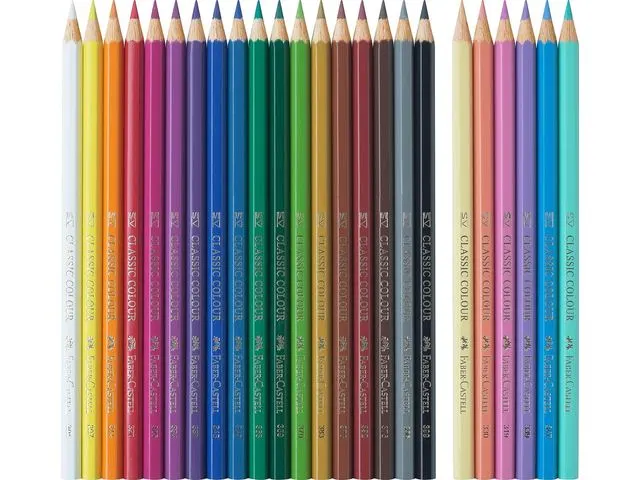 Crayon de couleur hexagonal Licorne 18 couleurs + 6 pastel