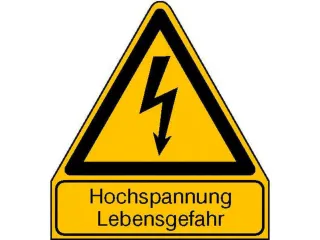 waarschuwings-combibord,v. binnen/buiten,Hoogspanning levensgevaar,PVC - 1
