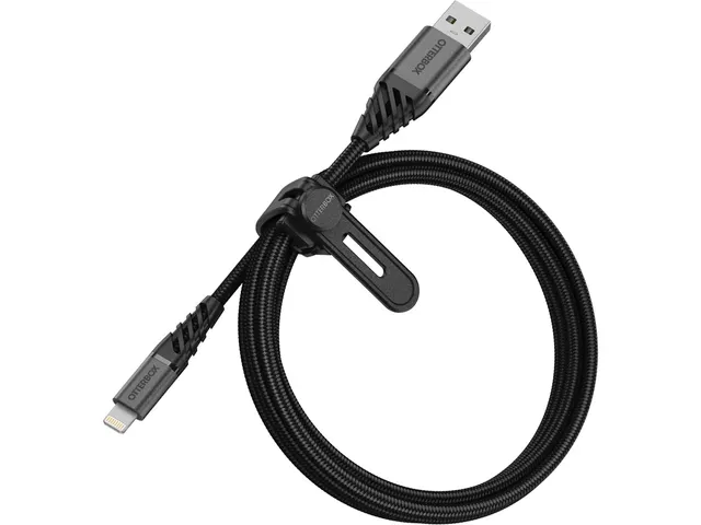 OtterBox Premium Datatransferkabel Lightning naar USB-A 1m zwart