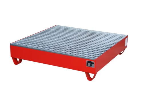 Systeem-Opvangbak Rood 4x 200l 216l 285x1200x1200mm Rooster