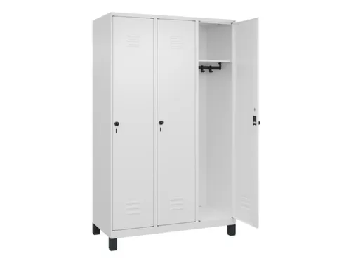 locker,HxBxD 1950x1200x500mm,3vak,vak B 400mm,draaigrendel,voeten