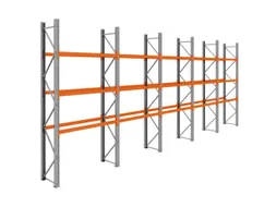 palletstelling,basis+4xaanbouw,HxBxD 3990x9725x750mm,vakl. 3000kg