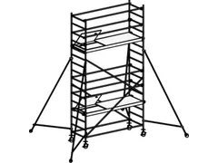 rolsteiger,reik H 5,25m,steiger H 4,49m,2platform(s),m. luik