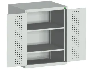 kast met geperforeerde platen,HxBxD 1000x800x650mm,2xStalen bodem - 1