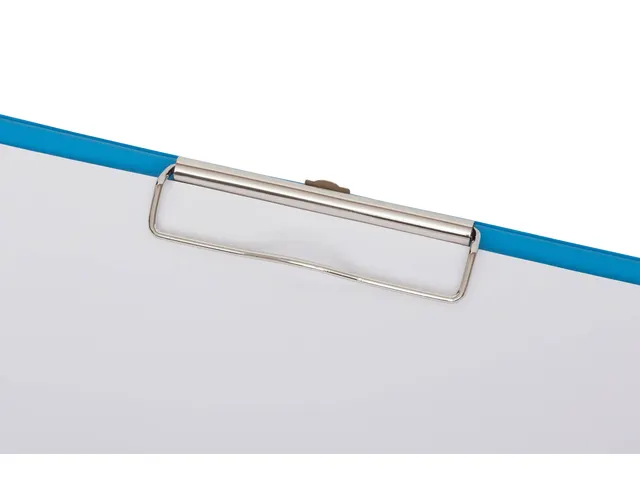 Klembordmap MAUL A4 staand met penlus PVC neon lichtblauw
