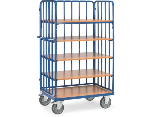 Etagewagens 8353-1 5 Etages Hout 600kg 1200x800mm Ral5007