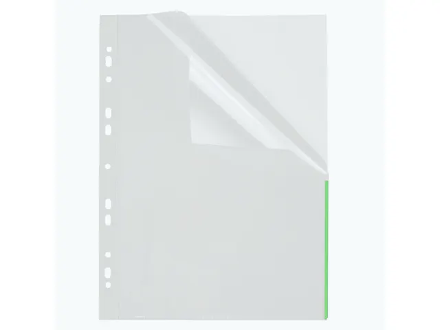 Pochette de présentation transparente Foldersys avec bande d'indexati