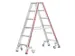 escabeau sur roulettes,double face,2x5marches,Hauteur 0,69m