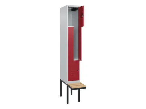 Z-garderobekast,HxBxD 2120x300x815mm,2vak,vak B 300mm,cil.-slot