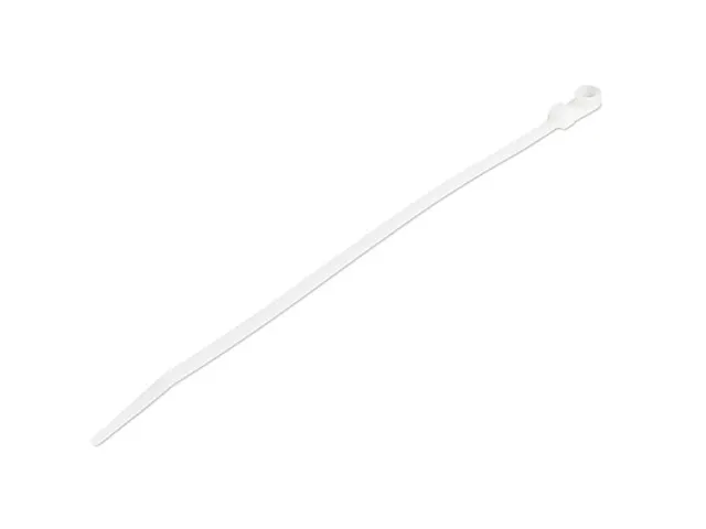 20cm Kabelbinders met montagegat 4mm wit 100 stuks