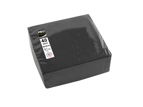 Servet Pronappe 1/4 vouw 2-laags 380x380mm 40 vel zwart
