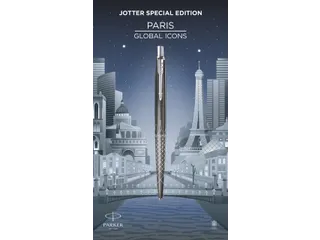 Balpen Parker Jotter special edition Paris grey CT medium - 7