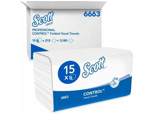 Scott 6663 Performance Handdoeken Intergevouwen 1-Laags Wit