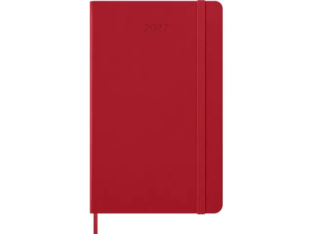 Agenda 2027 Moleskine 12M Weekly 7dag/1pagina large hc scarlet red