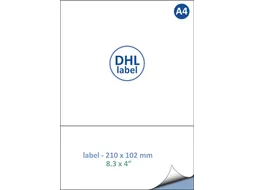 Retourlabel DHL label A4 210x102mm 500 Vel