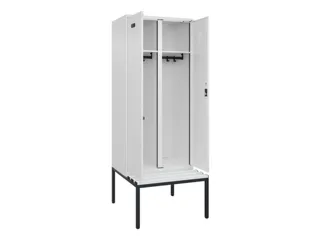 locker met bank,voor scheiding van kleding,HxBxD 2120x800x815mm,2vak - 1