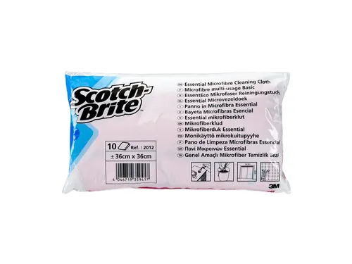 Microvezeldoek Scotch-Brite Essential 360x360mm groen 10 stuks
