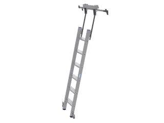 verrijdbare stellingladder,balk L 1,7m,v. H tot 1,9m,6,treden - 1