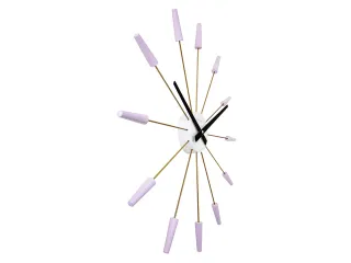 Wandklok NeXtime Plug Inn 58cm lavendel RVS - 2