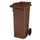 Vuilcontainer PE 80 liter HxBxD 930x448x530mm met wielen bruin