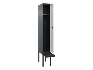 locker met bank,HxBxD 2120x300x815mm,1vak,vak B 300mm,cilinderslot - 1
