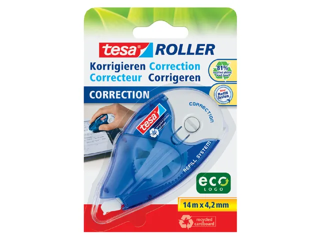Correctieroller Tesa ecoLogo 4.2mmx14m eco navulbaar op blister