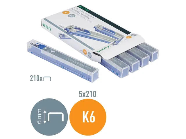 Nieten Leitz cartridge K6 5x210 stuks